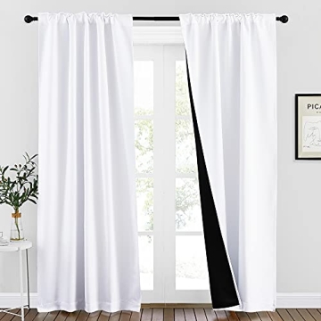 NICETOWN 100% Blackout Curtains for Total Light Control