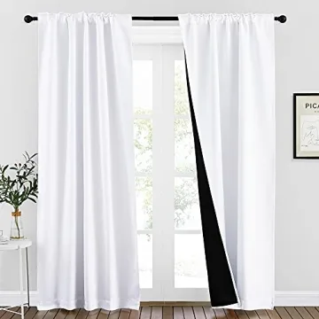 NICETOWN 100% Blackout Curtains for Total Light Control
