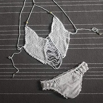 Stylish MBAY Womens Crochet Fringed Swimwear for Summer
