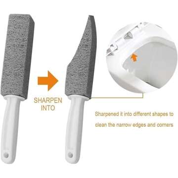 LEILTON 4 Pcs Pumice Stone for Cleaning, Pumice Stone Toilet Bowl Cleaners,Hard Water Ring Remover,Suitable for Cleaning Toilets, Kitchen Sinks, Bathtubs