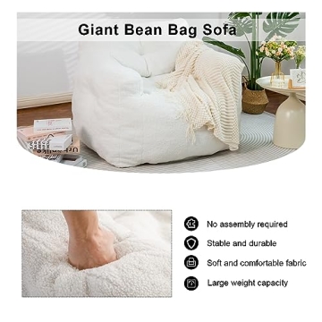 Recaceik Giant Beanbag Chair for Ultimate Comfort