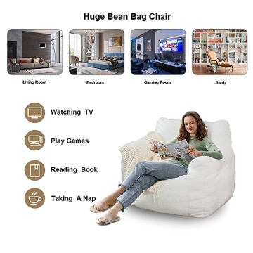Recaceik Giant Beanbag Chair for Ultimate Comfort