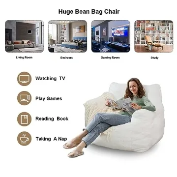 Recaceik Giant Beanbag Chair for Ultimate Comfort