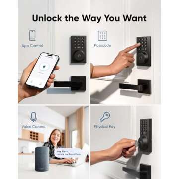 eufy Security Smart Lock C30, Keyless Entry, Built-in WiFi Deadbolt for Front Door, No Bridge Required, Easy Installation, App Remote Control, Auto Lock