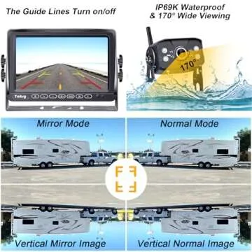 Yakry Y27 RV Backup Camera Wireless - HD 1080P Monitor