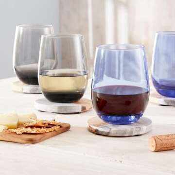 Stylish Libbey Stemless Wine Glass Set of 6 for Any Occasion
