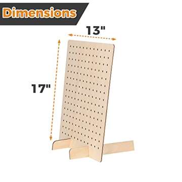 Wooden Pegboard Display Stand for Craft Shows - Versatile Rack