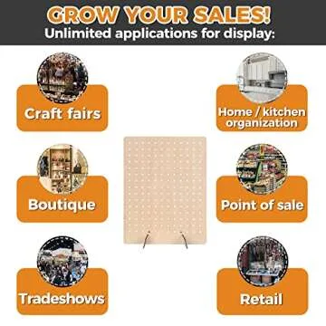 Wooden Pegboard Display Stand for Craft Shows - Versatile Rack