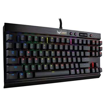 Corsair Gaming K65 RGB Compact Mechanical Gaming Keyboard - with Cherry MX Red Switches