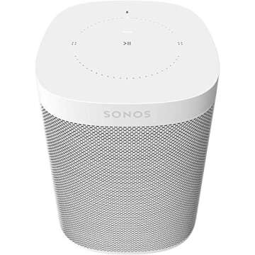 Sonos One (Gen 2) - Voice Controlled Smart Speaker with Amazon Alexa Built-In - White (Renewed)
