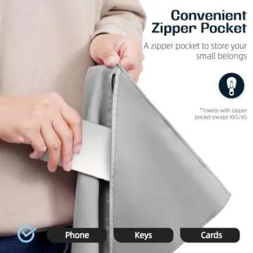 BAGAIL Camping Towel with EVA Case, Compact & Ultra Soft Microfiber Travel Towel - Super Absorbent & Lightweight Quick Dry Towels for Sports, Beach, Gym, Backpacking, Hiking and Yoga - Grey, XXXL