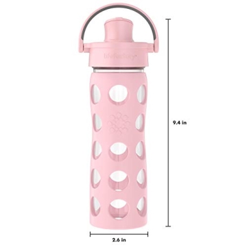 Lifefactory 16-Ounce Glass Water Bottle for Healthy Living