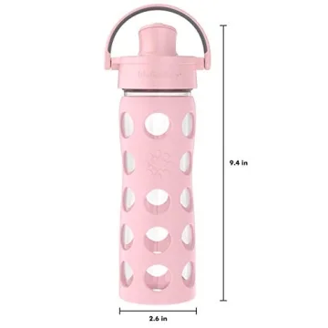 Lifefactory 16-Ounce Glass Water Bottle for Healthy Living