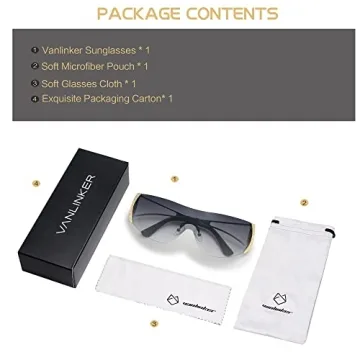 VANLINKER Y2K Oversized Futuristic Sunglasses for Trendsetters