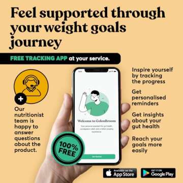 ColonBroom Premium Weight Management Supplement (Strawberry) - Colon Broom Psyllium Husk Fiber Powder Drink - Gluten Free, Non-GMO Colon Cleanse for Bloating Relief & Gut Health, 60 Servings