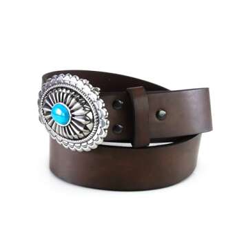Elegant Leather Turquoise Belt for Fashionable Women