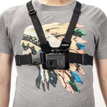 Versatile Sametop Chest Mount Harness for GoPro Cameras