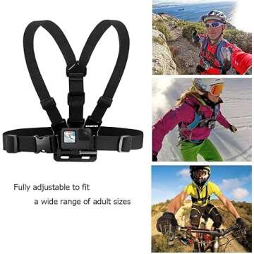 Versatile Sametop Chest Mount Harness for GoPro Cameras