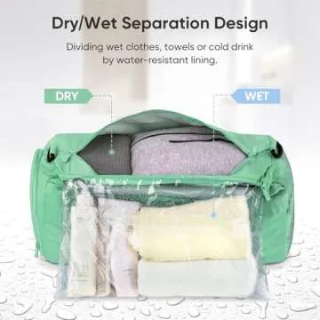 BALEINE Waterproof Gym Bag for Sports and Travel