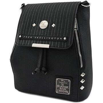 Loungefly X Nightmare Before Christmas Jack Skellington Convertible Backpack for Fans