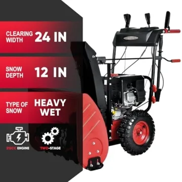 PowerSmart 24-Inch Gas Snow Blower with Electric Start