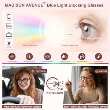 Madison Avenue Oversized Blue Light Glasses for Women