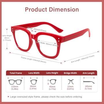 Madison Avenue Oversized Blue Light Glasses for Women