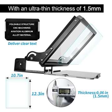 CANALHOUT 16" Universal Teleprompter with Remote Control, Fit All Tablets/iPad, Video Camera/DSLR, Pre-Assembled, 70/30 Beam Splitting Glass with Waterproof Tote, Speech and Video Creation