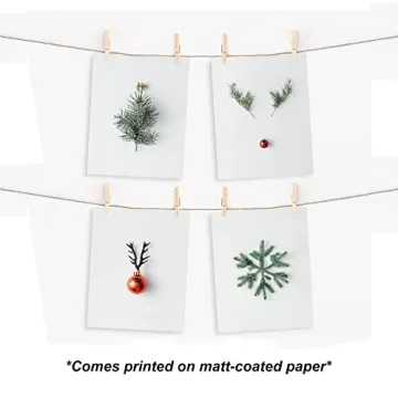 heilkee Modern Christmas Wall Art Prints(UNFRAMED 8x10in, 4 Piece, Paper, Minimalist, Bathroom, Bedroom, Living Room, Winter)