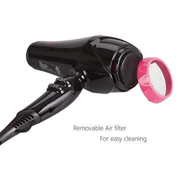 BERTA 1875W Professional Salon Hair Dryer with Attachments