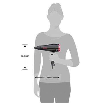 BERTA 1875W Professional Salon Hair Dryer with Attachments