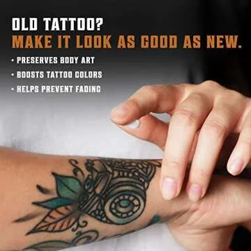 Viking Revolution Tattoo Care Balm for Before, During & Post Tattoo Safe, Natural Tattoo Aftercare Cream Moisturizing Lotion to Promote Skin Healing, Skin Moisturizer, (2oz,1 Pack)