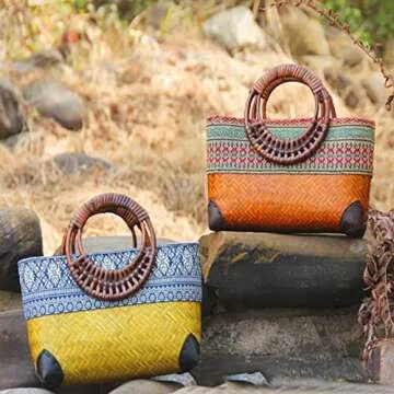 Stylish QTKJ Straw Beach Bag for Women - Handmade & Versatile