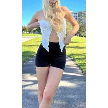 Meladyan Women Y2K Twist Slits Front Tube Top Sexy Strapless Texture Bandeau Top Sweetheart Neck Sleeveless Crop Tank Tops White