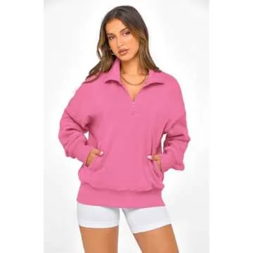 Stylish PRETTYGARDEN Womens Half Zip Sweatshirt for Fall