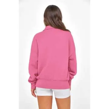Stylish PRETTYGARDEN Womens Half Zip Sweatshirt for Fall