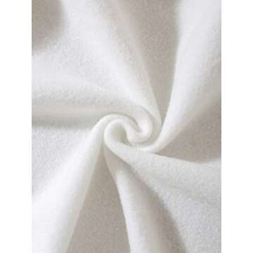 SHENHE Women's Casual Long Sleeve Zip Up Hoodie Jacket Drop Shoulder Crop Tops White M