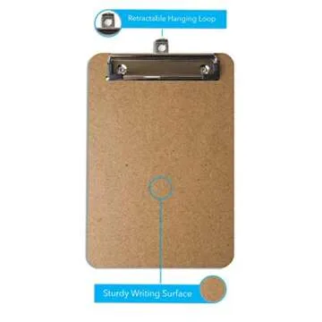 Mini Clipboard 6" x 9" (Set of 6) Memo Clipboard | Small Clipboards 6x9 with Low Profile Clip, Mini Clipboards 6x9, Little Clipboards Half Size | Office, Teacher, Classroom & Back to School Supplies