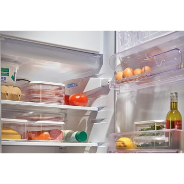 Mepal Modula Rounded Food Storage Box with Lid Set of 3 | Ideal for Cold Cuts, Cheese, and More | Stackable design | Transparent Framed Lid | BPA-Free, Nordic White (17oz/500ml)