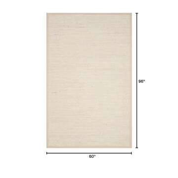 SAFAVIEH Natural Fiber Collection Area Rug - Stylish 5' x 8' Border Design