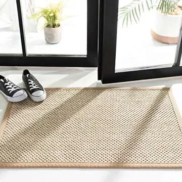 Natural Fiber Area Rug 5' x 8' for High Traffic Spaces