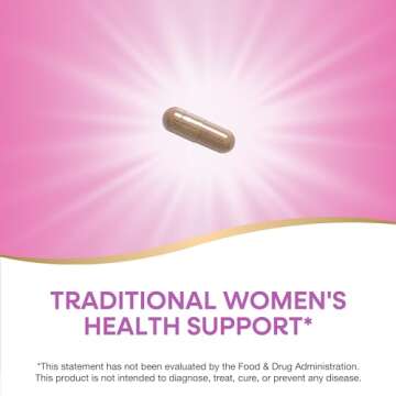 Nature's Way Black Cohosh Root, Traditional Support for Women's Health*, 540 mg per Serving, Non-GMO Project Verified, 180 Capsules (Packaging May Vary)