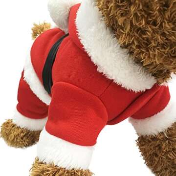 Pet Christmas Costumes Santa Dog Clothes for Small Dogs Boys Fall Winter Coats Puppy Kitty Hoodies