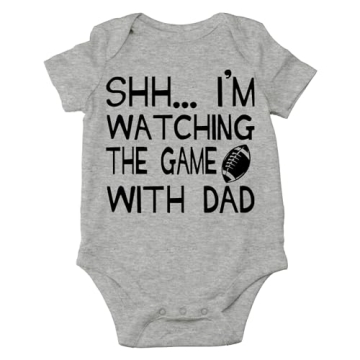 Adorable 'Shh... I'm Watching The Game With Dad' Baby Bodysuit - AW Fashions