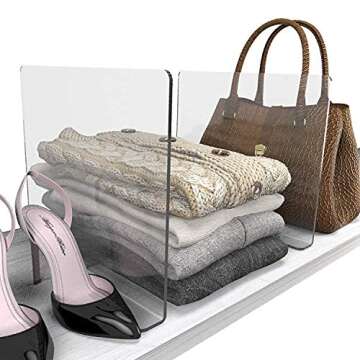 Closet Organizer, Shelf dividers for Closets, Shelves Organizer, Storage Organization, Anti Slip, Fit for Any Thickness of Shelves, 2pcs.