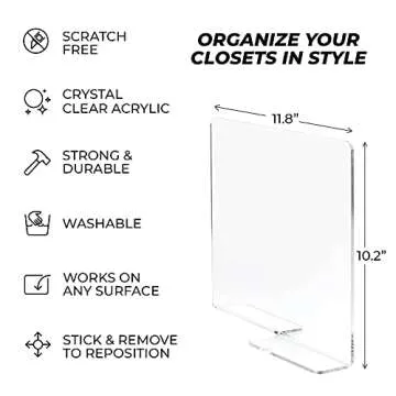 Closet Organizer, Shelf dividers for Closets, Shelves Organizer, Storage Organization, Anti Slip, Fit for Any Thickness of Shelves, 2pcs.