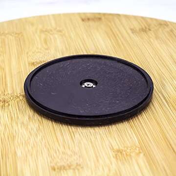 TB Home 14” Bamboo Wood Lazy Susan Organizer for Kitchen, Turntable for Cabinet, Countertop, Table or Pantry