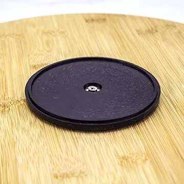 TB Home 14” Bamboo Wood Lazy Susan Organizer for Kitchen, Turntable for Cabinet, Countertop, Table or Pantry