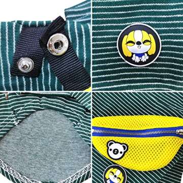 Cute Breathable Puppy Onesies with Detachable Bag for Pets