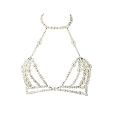 Elegant Ingemark Pearl Chest Body Chain Jewelry for Women